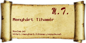 Menyhárt Tihamér névjegykártya